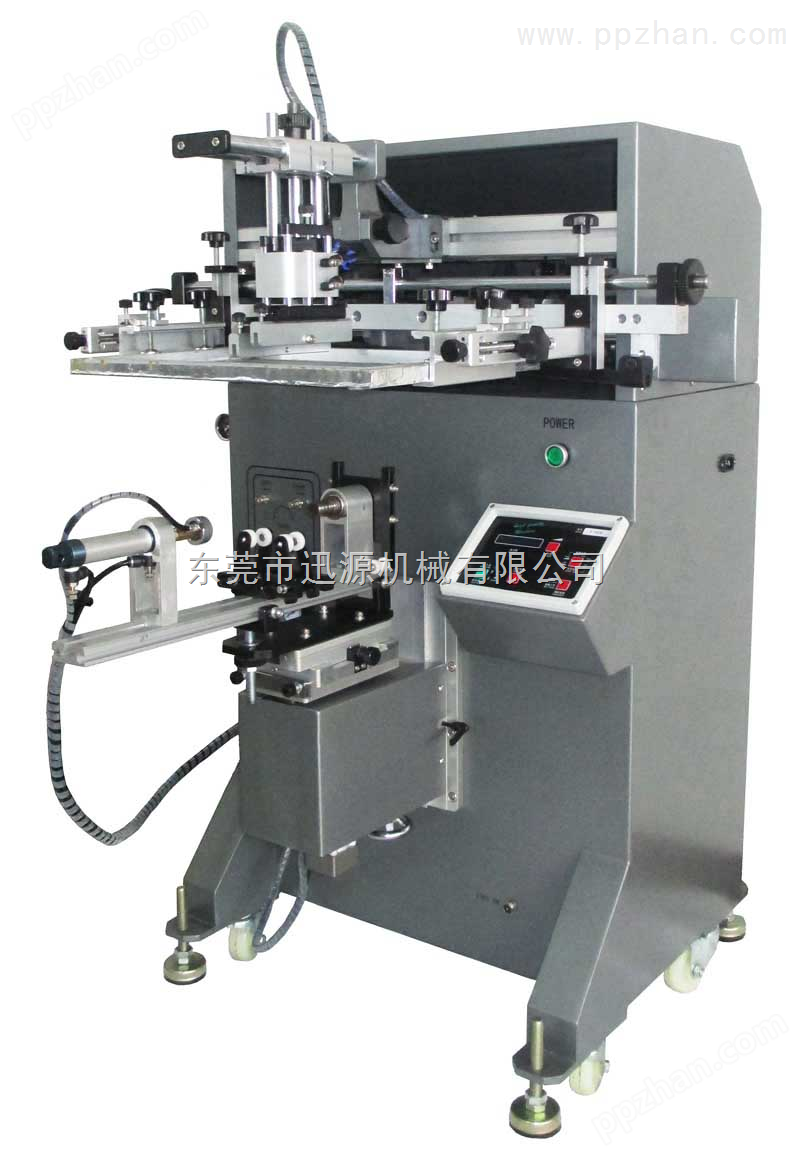 东莞高品质丝印机，迅源S-300R曲面丝印机，印刷圆，扁，锥形面印刷物件