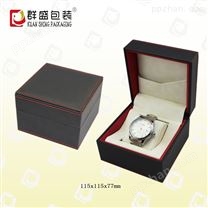 高级皮料手表盒  生产品牌高大上PU皮手表盒厂家  包装子