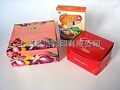 300克白卡纸饼干彩盒 食品包装纸盒  上海彩印公司